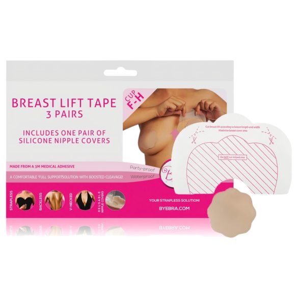 / Bye Bra F-H - plasture invizibil pentru lifting - nude (6 bucăți)