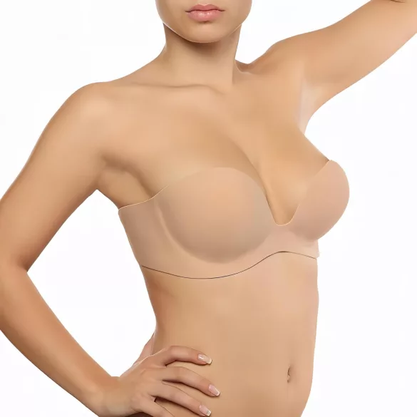 Bye Bra - sutien invizibil push-up - autoadeziv nude