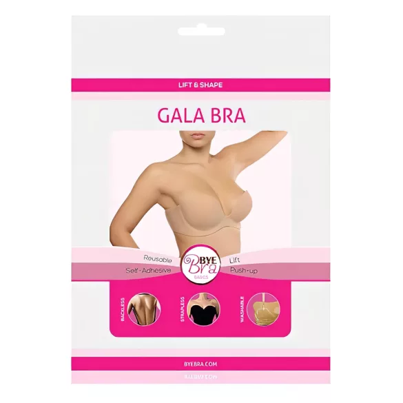 Bye Bra - sutien invizibil push-up - autoadeziv nude