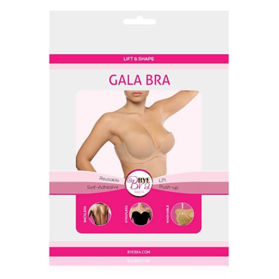 Sutien Bye Bra Gala D - ascuns cu efect de push-up (nud)