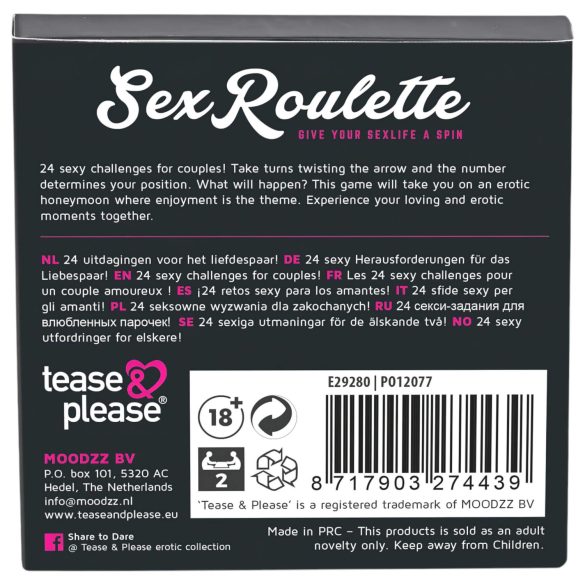 Sex Roulette Love & Married - joc erotic de societate - 10 limbi