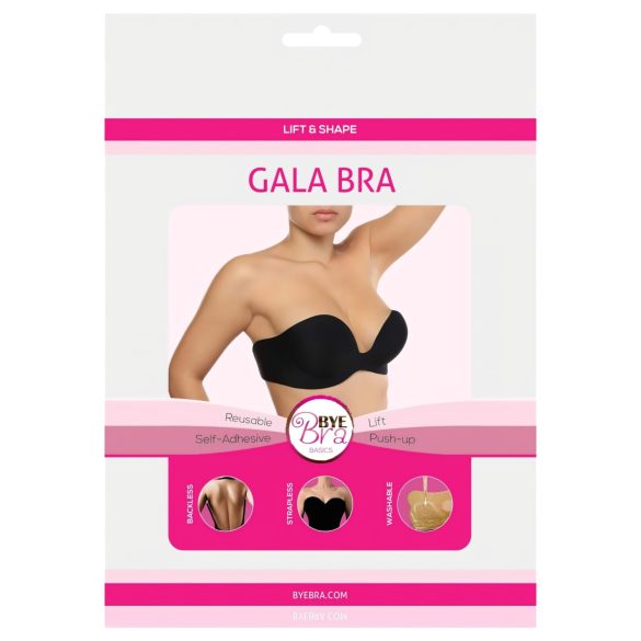 Bye Bra - sutien push-up invizibil - cupe B - negru