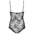 Body dantelat Slevika - deschis în față (negru) - L/XL