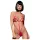 Obsessive - body sexy cu bretele tulip roșu S/M