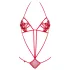 Obsessive - body sexy cu bretele tulip roșu S/M