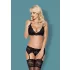 Obsessive - Set lenjerie din dantelă - negru