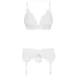 Obsessive - set lenjerie sexy - dantelă alb