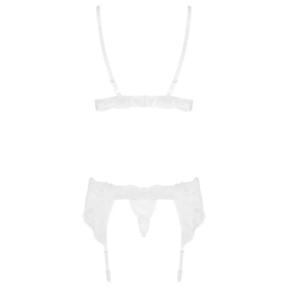 Obsessive - set lenjerie sexy - dantelă alb