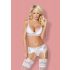 Obsessive 810-SEG-2 - Set lenjerie dantelată (alb) - L/XL