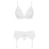 Obsessive 810-SEG-2 - Set lenjerie dantelată (alb) - L/XL