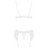 Obsessive 810-SEG-2 - Set lenjerie dantelată (alb) - L/XL