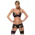 Obsessive - set lenjerie sexy brodată - dantelă neagră