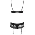Obsessive - set lenjerie sexy brodată - dantelă neagră