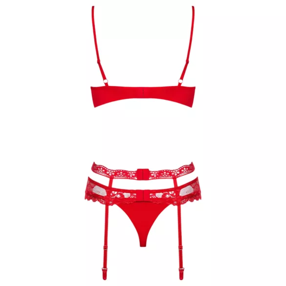 Obsessive - set lenjerie sexy - roșu - L/XL