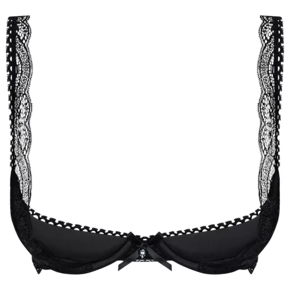 Obsessive Miamor - sutien push-up din dantelă (negru)