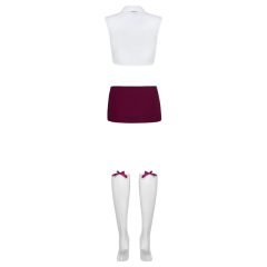 Student obsesiv - set costum de școlăriță (5 piese)