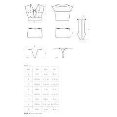 Student obsesiv - set costum de școlăriță (5 piese)