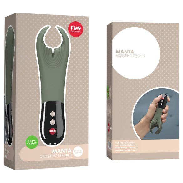 Fun Factory Manta - vibrator pentru gland (verde-negru)