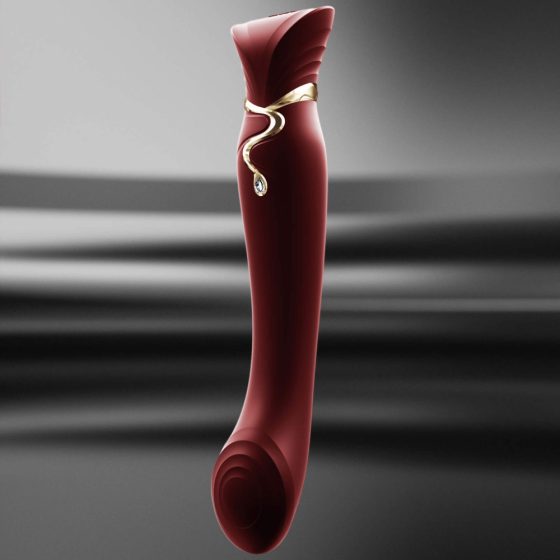 ZALO Queen - vibrator cu impulsuri pentru punctul G și clitoris, cu baterie (roșu)