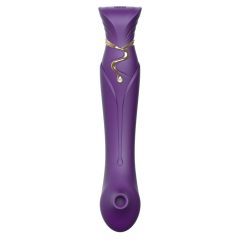  ZALO Queen - vibrator de punct G și clitoridian, cu baterie și impulzuri de undă (lila)