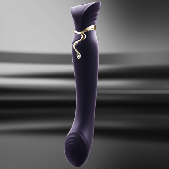 ZALO Queen - vibrator de punct G și clitoridian, cu baterie și impulzuri de undă (lila)