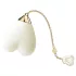 ZALO Baby Heart - vibrator inteligent clitoridian rezistent la apă (alb)