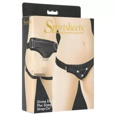  Sportsheets Plus Size - chiloți pentru aplicații strap-on (negru)