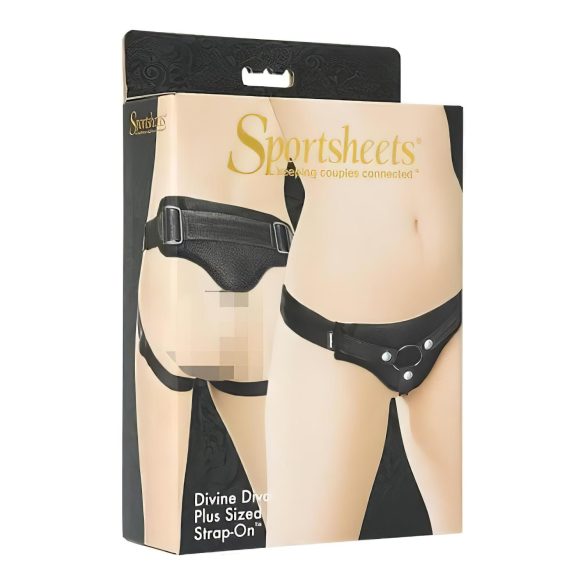 Sportsheets Plus Size - chiloți pentru aplicații strap-on (negru)