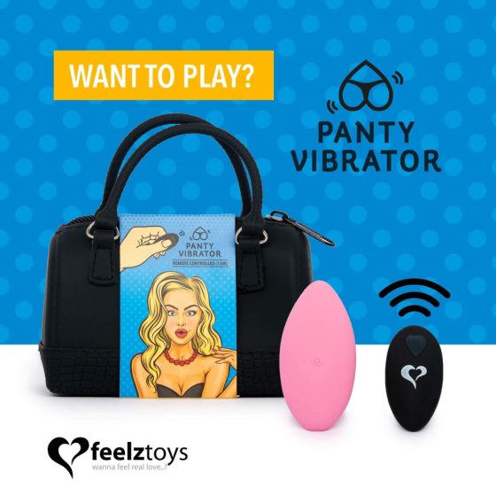 FEELZTOYS Panty - vibrator clitoridian cu acumulator și control radio (roz)