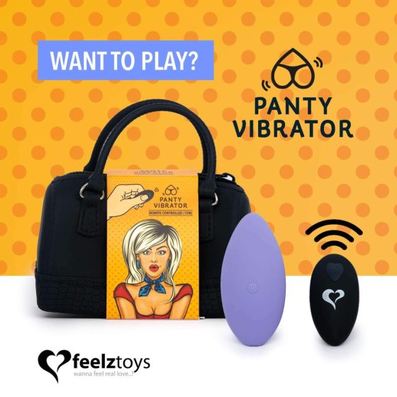 FEELZTOYS Panty - vibrator clitoridian cu acumulator și control radio (mov)
