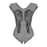 Obsessive B112 - body sexy deschis negru cu aripi de înger din plasă