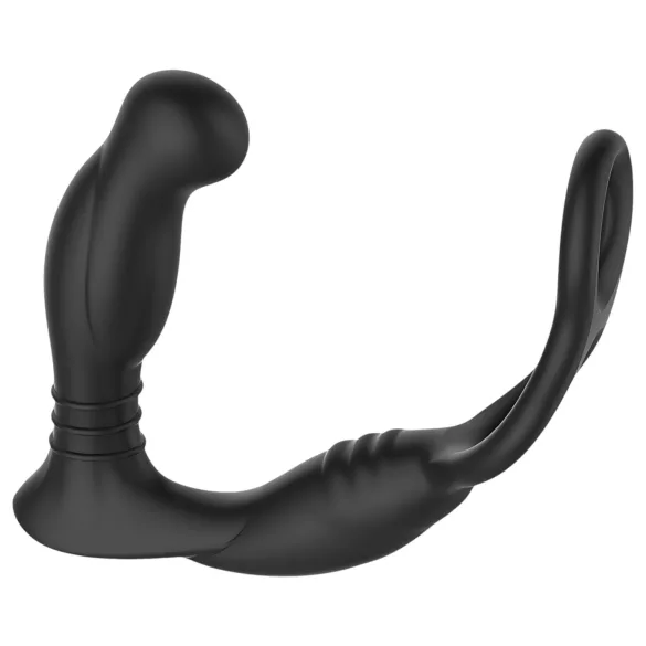 Nexus Simul8 - inel penian vibrator cu dildo anal (negru)