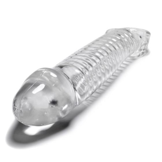 OXBALLS Muscle - Prezervativ pentru penis cu striatii (transparent)