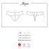 Obsessive Miamor - chiloți tanga din dantelă cu pietre pentru femei (negru) - L/XL