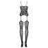 Obsessive G310 - set plasă cu buline - negru (XL-XXL)