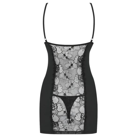 Obsessive - babydoll și tanga - dantelă neagră