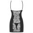 Obsessive Heartina - Chemise și tanga (negru)