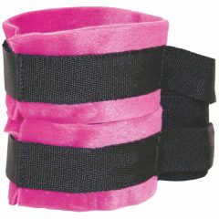 S&M - Cațaramă de catifea cu legătură lungă (roz-negru)