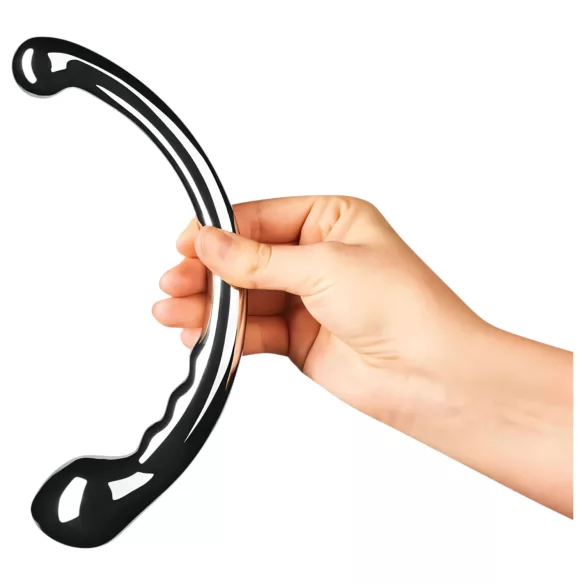 Le Wand - dildo dublu capăt - oțel inoxidabil - argintiu
