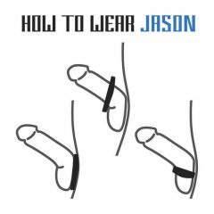   Velv'Or Jason - inel de penis ajustabil, din silicon (negru)