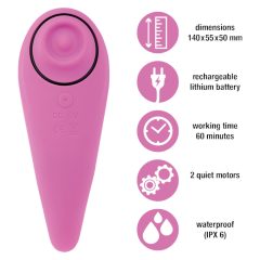  FEELZTOYS Femmegasm - vibrator impermeabil pentru clitoris și vagin (roz)