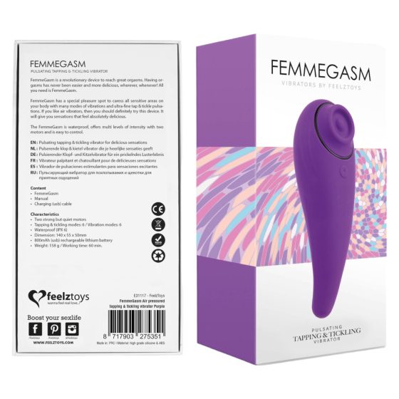 FEELZTOYS Femmegasm - vibrator vaginal și clitoridian rezistent la apă (violet)