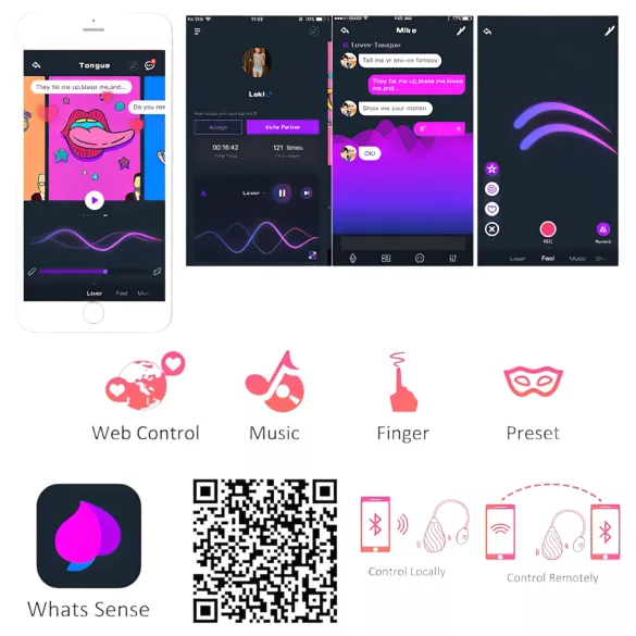 Magic Motion Sundae - ou vibrator purtabil controlat prin aplicație (roșu)