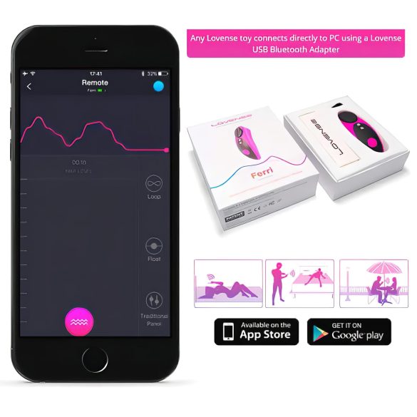 LOVENSE Ferri - vibrator clitoridian inteligent - negru-roz