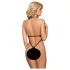 Obsessive - body sexy cu guler la gât - negru