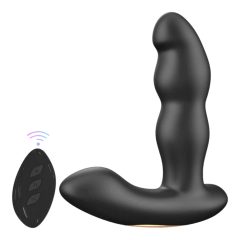 Aixiasia Hiross - vibrator anal rotativ, cu baterie (negru)