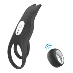   Aixiasia Hoody B - inel radio reîncărcabil pentru penis (negru)