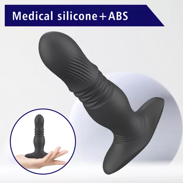 Aixiasia Roy - vibrator anal cu telecomandă și acumulator (negru)