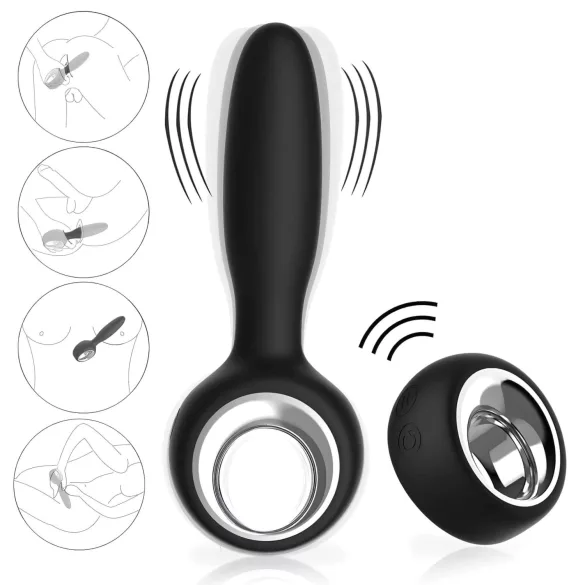 Aixiasia Dylon-Remote - vibrator anal wireless cu acumulator - negru