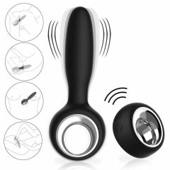   Aixiasia Dylon-Remote - Vibrator anal cu baterie și control radio (negru)